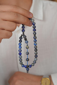 Orjinal Doğal Lapis Lazuli Taşı Tesbih