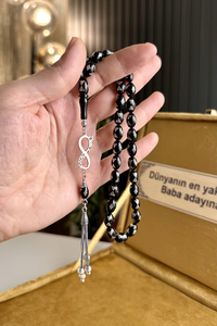 Sonsuzluk İsimli Gümüş Erzurum Oltu Taşı Tesbih 