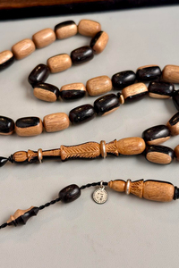Üst Düzey Çekim Şükrü Baba Premium Serisi Black Wood Damalı Tesbih