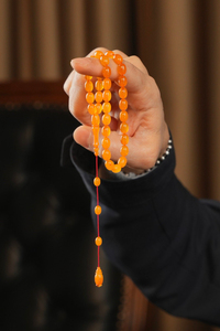 Veyis Uygur Usta İşçilik Koleksiyonluk  Osmanlı Sıkma Kehribar Sistemli Tasarım Tesbih (Antique Faturan Amber Beads فاتوران عنبر خرز عتيق)