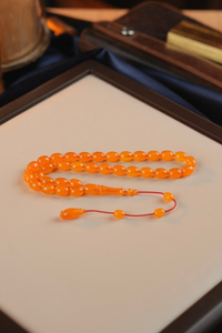 Veyis Uygur Usta İşçilik Koleksiyonluk  Osmanlı Sıkma Kehribar Sistemli Tasarım Tesbih (Antique Faturan Amber Beads فاتوران عنبر خرز عتيق)