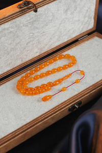 Veyis Uygur Usta İşçilik Koleksiyonluk  Osmanlı Sıkma Kehribar Sistemli Tasarım Tesbih (Antique Faturan Amber Beads فاتوران عنبر خرز عتيق)