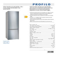 PROFİLO ALTTAN DONDURUCULU BUZDOLABI - BD3076IEVN