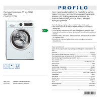 PROFİLO ÇAMAŞIR MAKİNESİ CGA252Z0TR 10KG