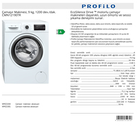 PROFİLO ÇAMAŞIR MAKİNESİ - CMN12190TR 9KG