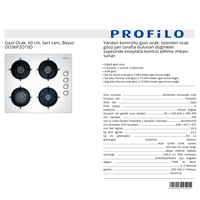 PROFİLO OO36P2010D GAZLI OCAK