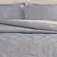 PUFFY ÇİFT KİŞİLİK SHAY YATAK ÖRTÜSÜ SET - INDIGO