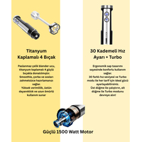 EL BLENDER Seti INOX Doğrayıcı Kahve Ve Baharat Öğütücü Patates ezici 1500 WATT