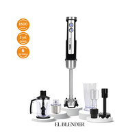 EL BLENDER Seti INOX Doğrayıcı Kahve Ve Baharat Öğütücü Patates ezici 1500 WATT