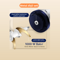 Instantchopper 1000 PRO – 2.3 L Cam ve Çelik Hazneli Et Kıyma & Sebze Rondo Doğrayıcı + Ekstra 1.2 L Hazne