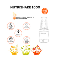 NUTRISHAKE 3 in 1 Paslanmaz Çelik Bıçaklı Kişisel Smoothie Blender ve Kahve Baharat Öğütücü 1000W GOLD