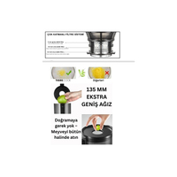 Slow Juicer Yavaş Sıkım Katı Meyve Sıkacağı Sorbe ve dondurma