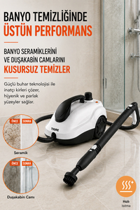 TIGRE Buharlı Temizleyici Çok Fonksiyonlu 25 Parça Buharlı Temizlik Makinesi - 2000W 5 Bar 