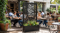 Kahve Çekirdeği Desenli Saksılı Dekoratif Panel