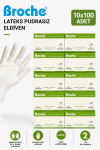 LATEKS PUDRASIZ MUAYENE ELDİVENİ 10'LU PAKET