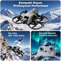 Blic A40 Mini Drone Çift Bataryalı Wi-Fi Kameralı 150m Menzilli Tek Tuşla Kalkış İniş 360° Takla