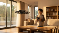 Blic A40 Mini Drone Çift Bataryalı Wi-Fi Kameralı 150m Menzilli Tek Tuşla Kalkış İniş 360° Takla