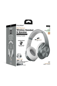 Fulltech FH-07 2'si 1 Arada Bluetooth 5.3 Kablosuz Kulaklık ve Hoparlör Siyah – 3W Çift Hoparlör, IPX4, Katlanabilir Tasarım