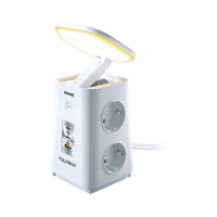 Fulltech FTR-38 600J Akım Korumalı 4'lü Priz – 20W PD Hızlı Şarj, USB-A ve 2 x USB-C Çıkışlı, Katlanabilir Gece Lambalı Güç Ünitesi