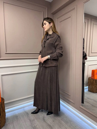 Almarwah Black 202781-1 Kahverengi Elbise