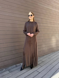 Almarwah Black 303829 Kahverengi Elbise