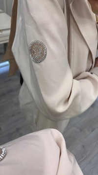 Ceremony 26Y938 Taş Kolu Arma Detaylı Ceketli Modal Takım