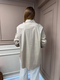Ceremony 5173 Bej Aplike Detaylı Tunik