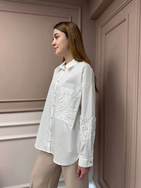 Ceremony 5173 Ekru Aplike Detaylı Tunik