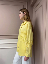Ceremony 5173 Sarı Aplike Detaylı Tunik