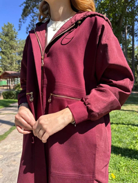 Ceremony 6811 Bordo Fermuar Cep Detaylı Kap