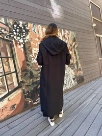 Ceremony 6839 Siyah Yanları Büzgülü Trençkot