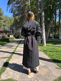 Ceremony 6861 Siyah Önü Kapitone Detaylı Trençkot