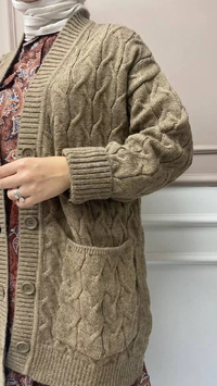 Cloche CL2877 Camel Angora Hırka