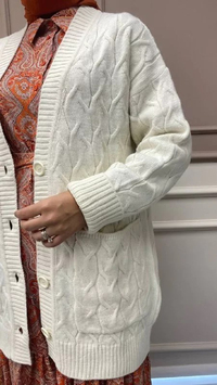 Cloche CL2877 Ekru Angora Hırka