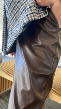 Cloche CL2952 Kahverengi Havuç Deri Pantalon