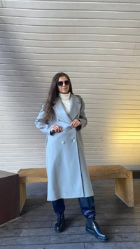 Cloche CL2965 Gri Erkek Yaka Düğmeli Kaban