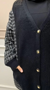 Cloche CL2982 Siyah Garnili Triko Hırka