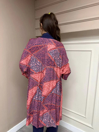 Cloche CL2994 Mercan Desenli Kimono
