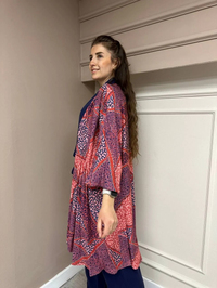 Cloche CL2994 Mercan Desenli Kimono