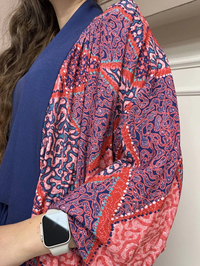 Cloche CL2994 Mercan Desenli Kimono