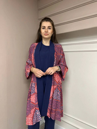 Cloche CL2994 Mercan Desenli Kimono