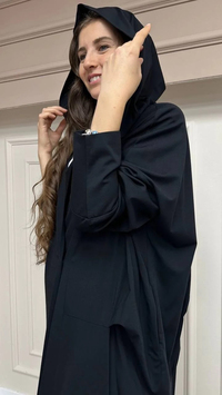 Cloche CL2997 Siyah Kapüşonlu Hırka