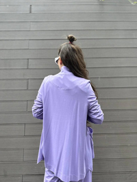 Cloche CL2998 Lila Düğme Detaylı Hırka