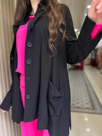 Cloche CL2998 Siyah Düğme Detaylı Hırka