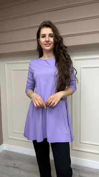 Cloche CL3002 Lila Uzun Kol Basic Bluz