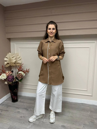 Cloche CL3034 Kahverengi Tunik