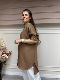 Cloche CL3034 Kahverengi Tunik