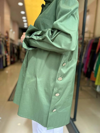 Cloche CL3055 Düğme Detaylı Haki Poplin Gömlek