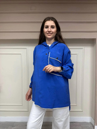Cloche CL3134 Mavi Biye Cepli Sweat