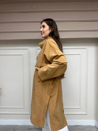 Cloche CL3136 Camel Yanı Çıtçıtlı Kap
